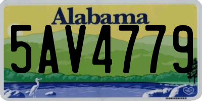 AL license plate 5AV4779