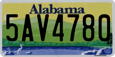 AL license plate 5AV4780