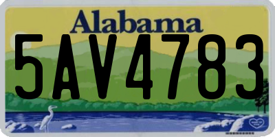 AL license plate 5AV4783