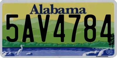 AL license plate 5AV4784