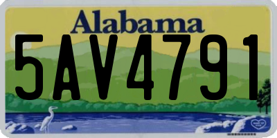 AL license plate 5AV4791