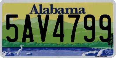 AL license plate 5AV4799