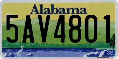 AL license plate 5AV4801