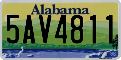 AL license plate 5AV4811