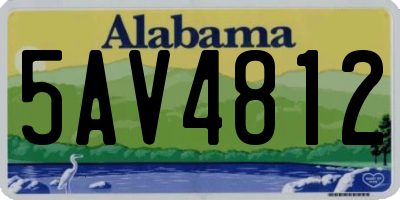 AL license plate 5AV4812