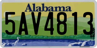 AL license plate 5AV4813