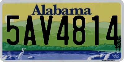 AL license plate 5AV4814