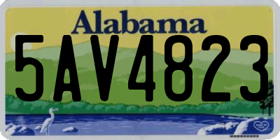 AL license plate 5AV4823