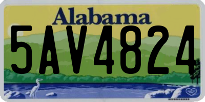 AL license plate 5AV4824