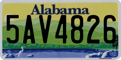 AL license plate 5AV4826