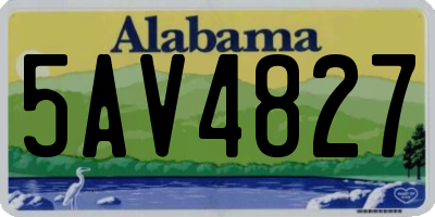 AL license plate 5AV4827
