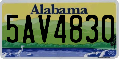 AL license plate 5AV4830