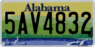 AL license plate 5AV4832
