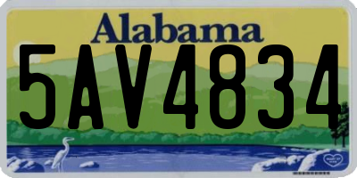 AL license plate 5AV4834