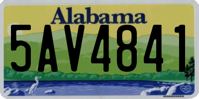 AL license plate 5AV4841