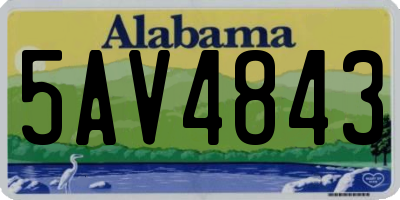 AL license plate 5AV4843
