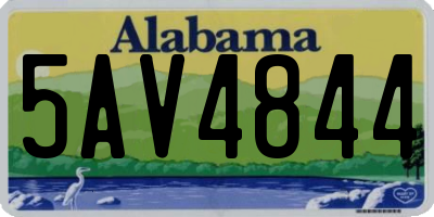 AL license plate 5AV4844