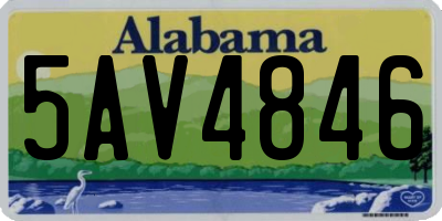 AL license plate 5AV4846