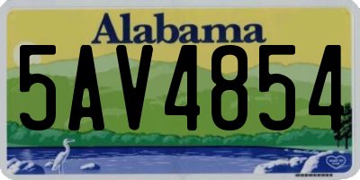 AL license plate 5AV4854