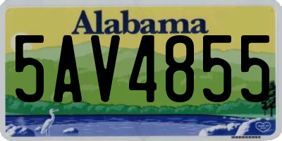 AL license plate 5AV4855