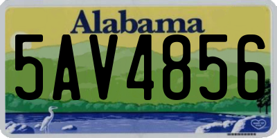 AL license plate 5AV4856