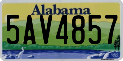 AL license plate 5AV4857