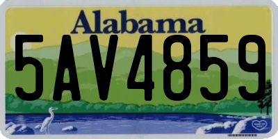 AL license plate 5AV4859