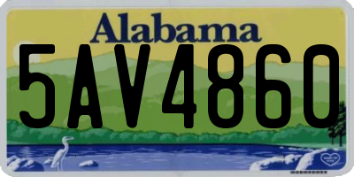 AL license plate 5AV4860