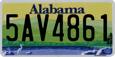 AL license plate 5AV4861