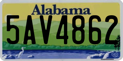 AL license plate 5AV4862