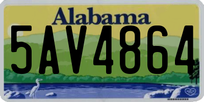 AL license plate 5AV4864