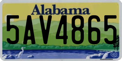 AL license plate 5AV4865