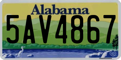 AL license plate 5AV4867