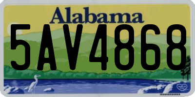 AL license plate 5AV4868