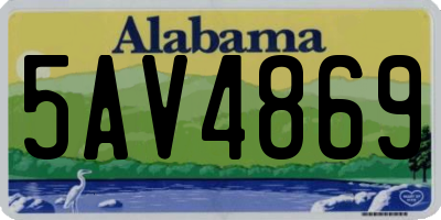 AL license plate 5AV4869