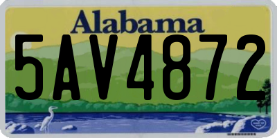 AL license plate 5AV4872
