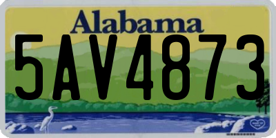 AL license plate 5AV4873