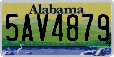 AL license plate 5AV4879