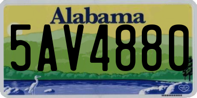 AL license plate 5AV4880