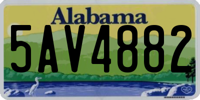 AL license plate 5AV4882