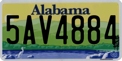 AL license plate 5AV4884