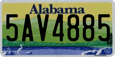 AL license plate 5AV4885