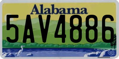 AL license plate 5AV4886