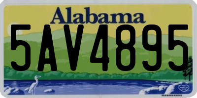 AL license plate 5AV4895