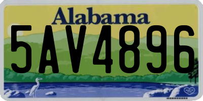 AL license plate 5AV4896