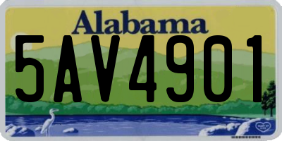 AL license plate 5AV4901