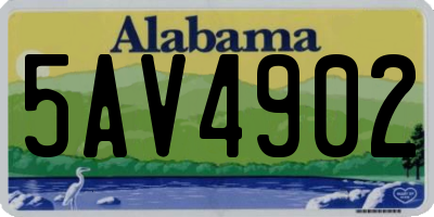 AL license plate 5AV4902