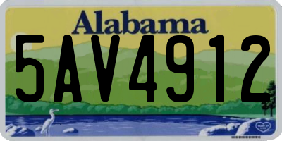 AL license plate 5AV4912