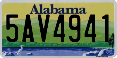 AL license plate 5AV4941