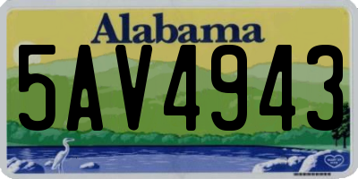 AL license plate 5AV4943
